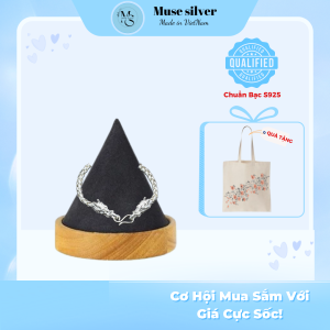 Vòng Tay Nam Bạc S925 Đầu Rồng Cá Tính-Musesilver