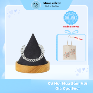 Lắc tay nam bạc 925 mắt xích hoạ tiết ngôi sao đẹp-MuseSilver
