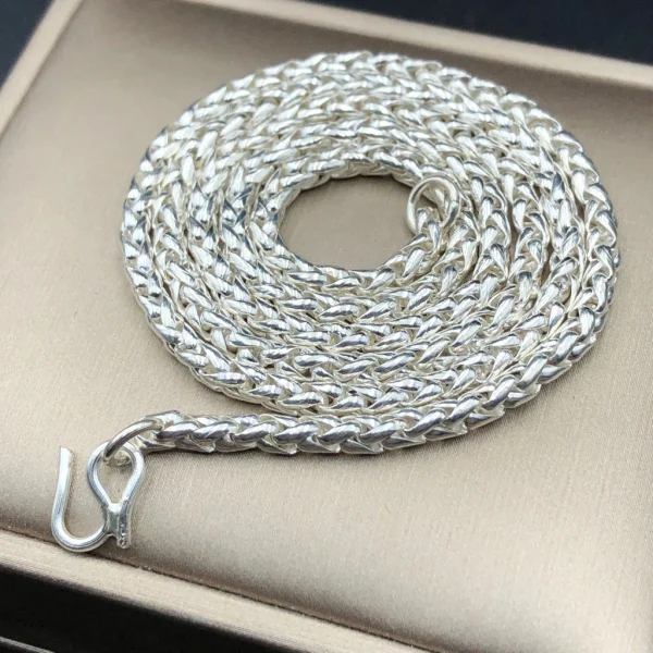 Dây Chuyền Vòng Cổ Nam Bạc Ta Bông Lúa Dài 55cm Chính Hãng - Ảnh 4