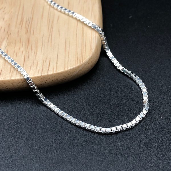 Dây Chuyền Vòng Cổ Nam Bạc Ta Nguyên Chất S99 Dây Hộp Vuông Dài 50cm Chính Hãng - Ảnh 4