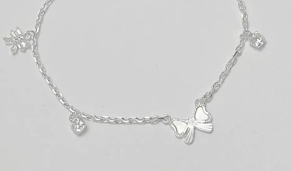 Lắc tay bạc Muse Silver nơ xà cừ - Ảnh 2