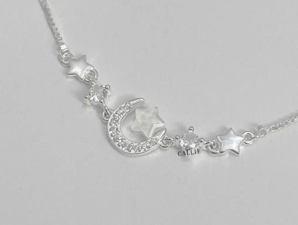 Lắc tay bạc Muse Silver trăng sao dây rút - Ảnh 3