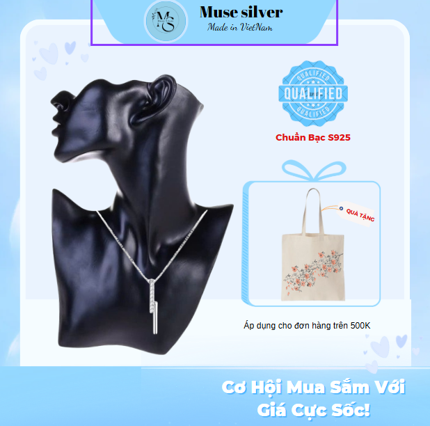 Những mẫu dây chuyền bạc nữ đẹp