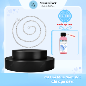 Dây Chuyền Vòng Cổ Nam Bạc Ta Bông Lúa Dài 55cm Chính Hãng