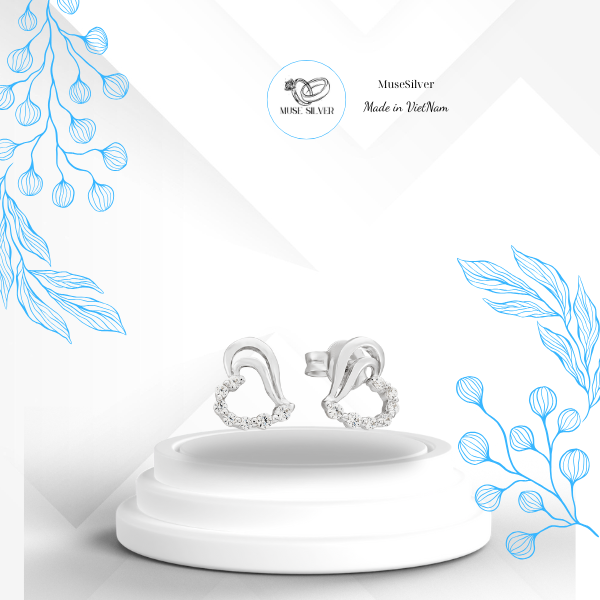 BST bông tai nữ đẹp nhà Musesilver