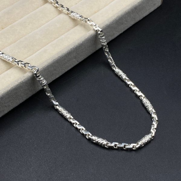 Dây Chuyền Nam Bạc Ta Họa Tiết Đốt Rồng - Ảnh 5