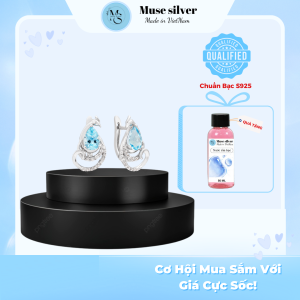 Bông tai đính đá nữ – Muse Silver