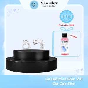 Bông tai tròn Muse Silver