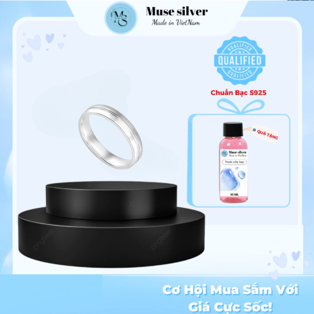 nhẫn bạc cao cấp nam